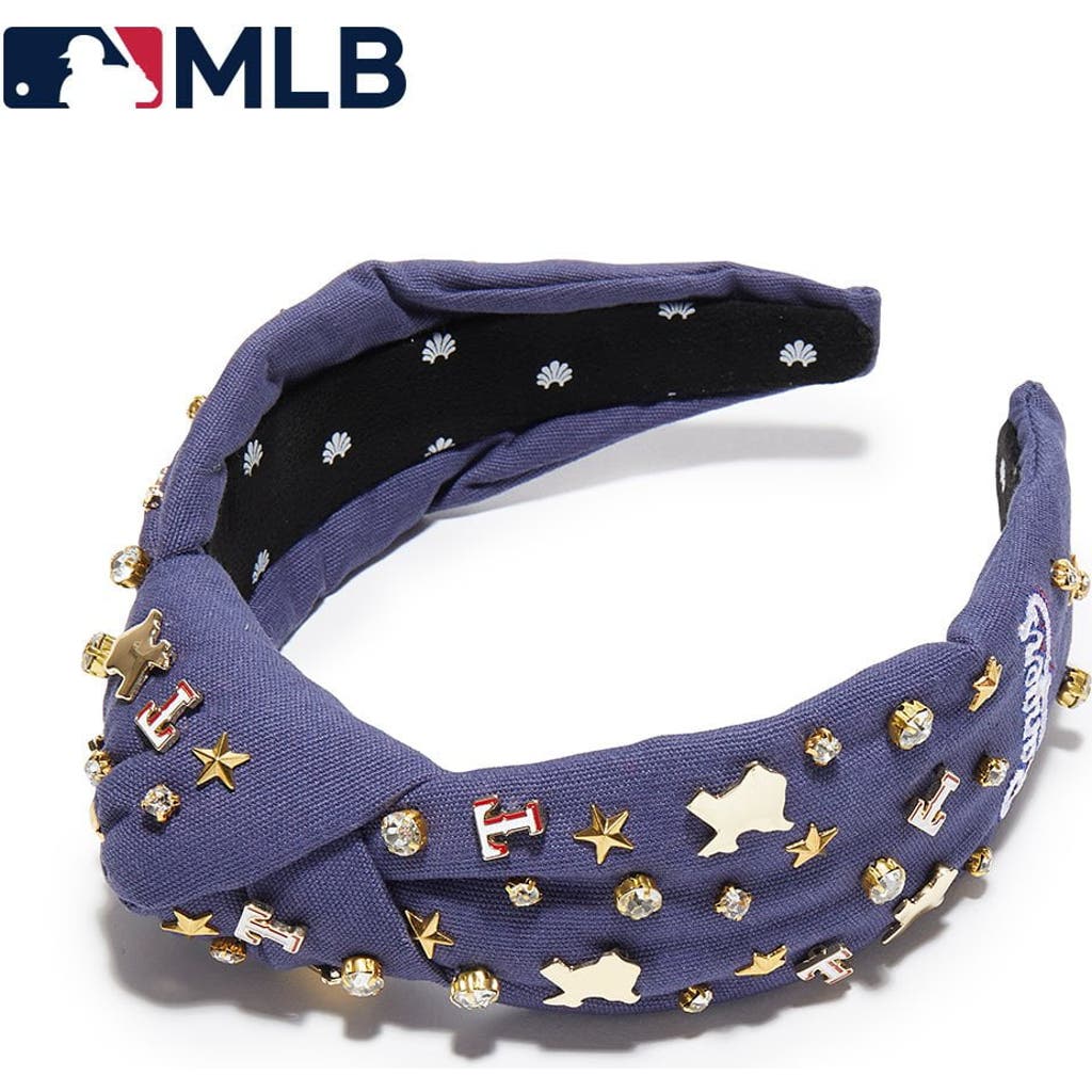 Lele Sadoughi Mlb Texas Rangers Embellished Headband In Purple