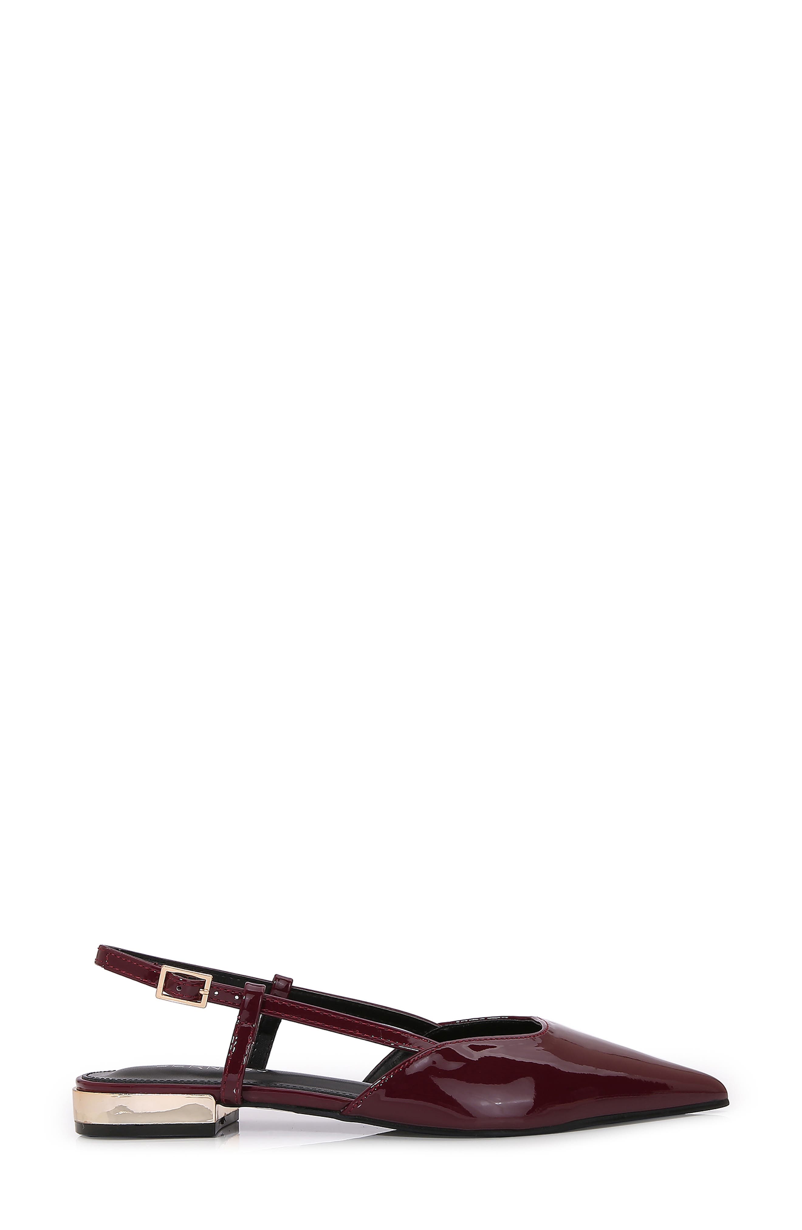 Cass Pointed Toe Flat, Alternate, color, BURGUNDY