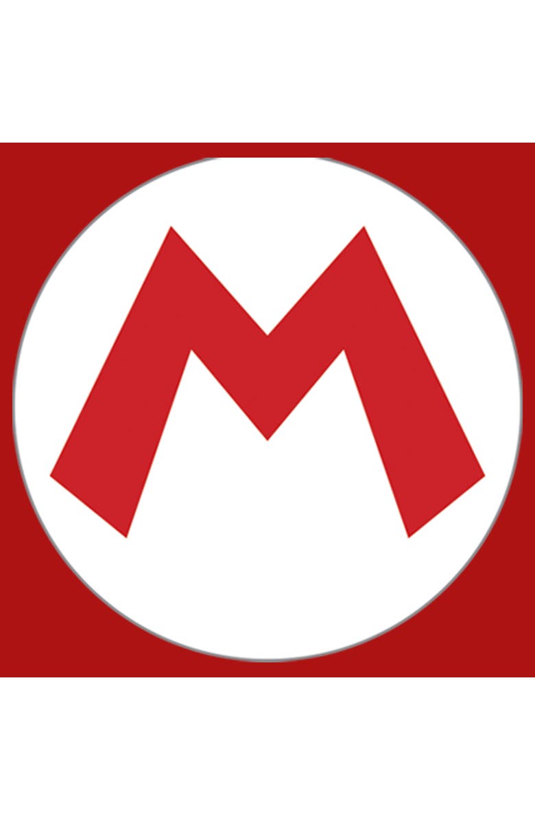 NINTENDO Boy's Nintendo Mario Circle Icon Graphic T-Shirt, Alternate, color, Red