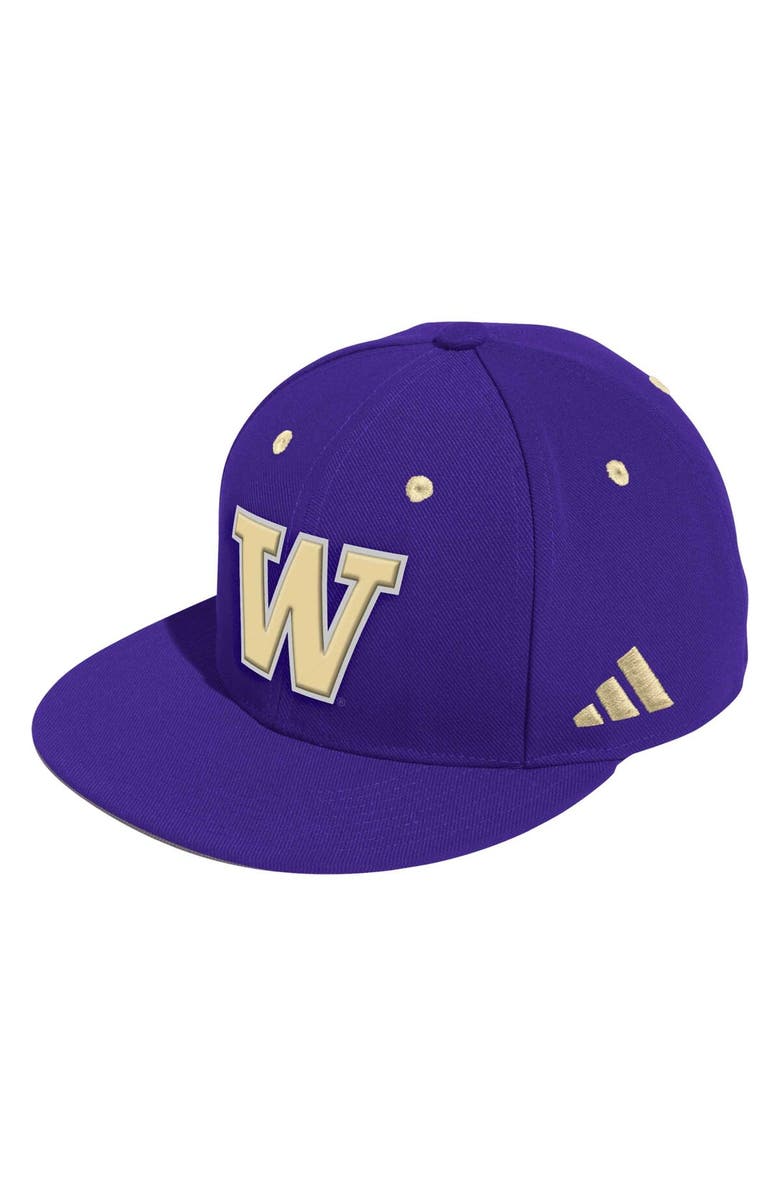 adidas Men's adidas Purple Washington Huskies On-Field Baseball Fitted Hat, Main, color, 