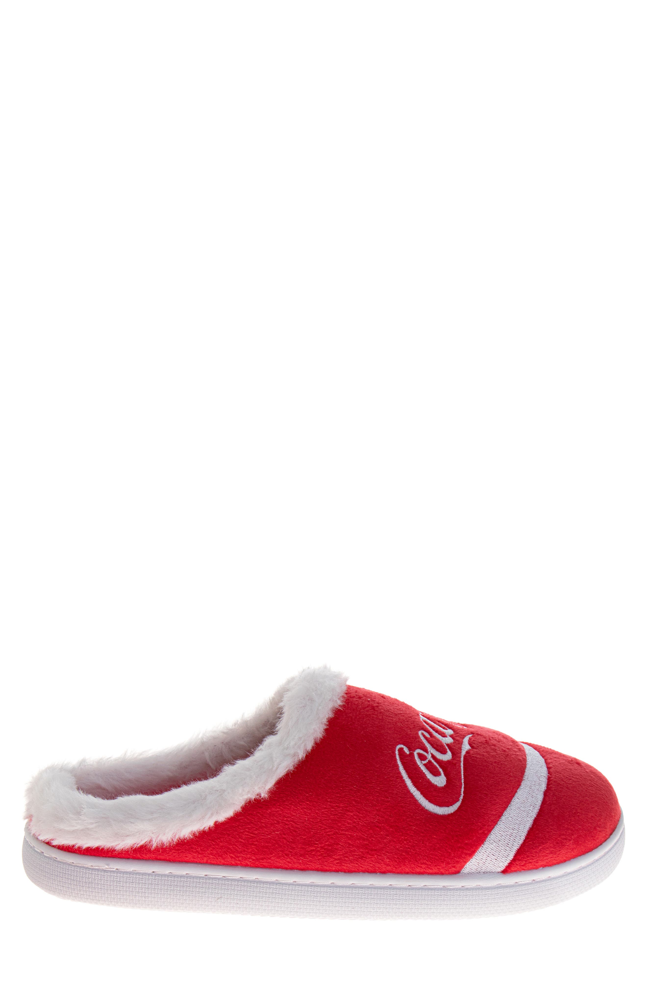 Coca Cola Coca-Cola<sup>®</sup> Faux Fur Trim Slipper, Alternate, color, 