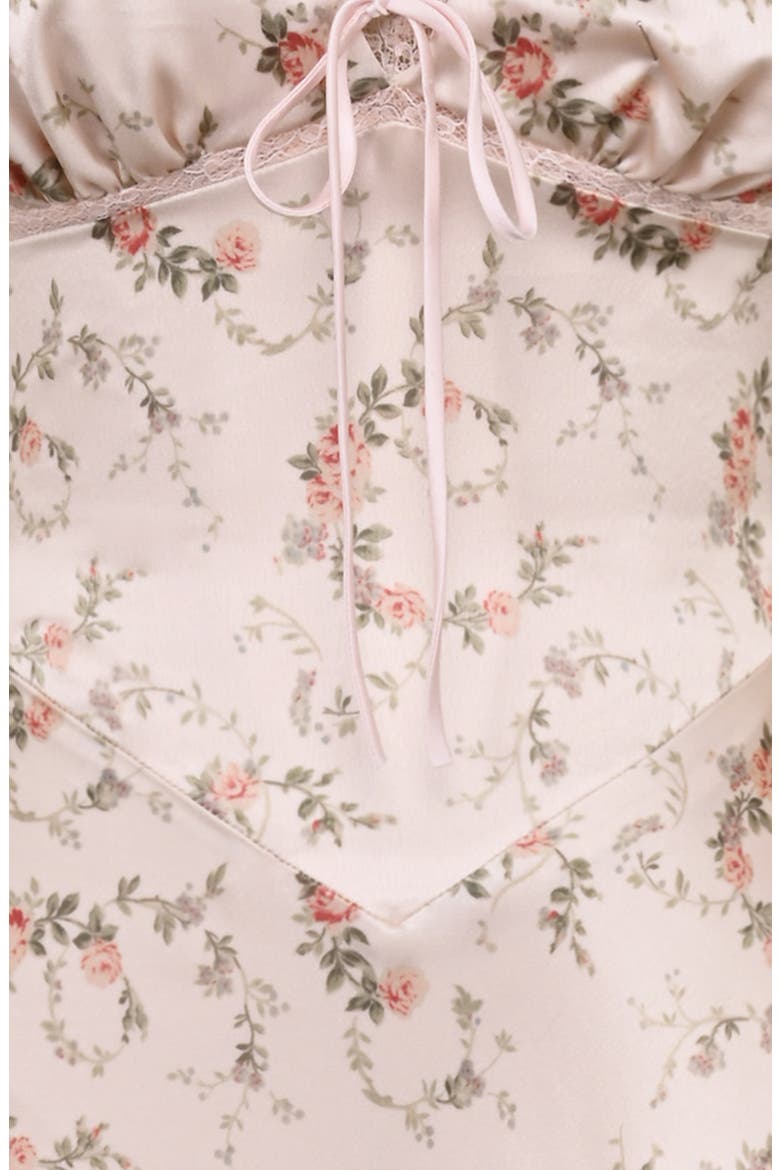 Raye Satin Midi Dress, Alternate, color, PINK VINTAGE ROSE FLORAL PRINT