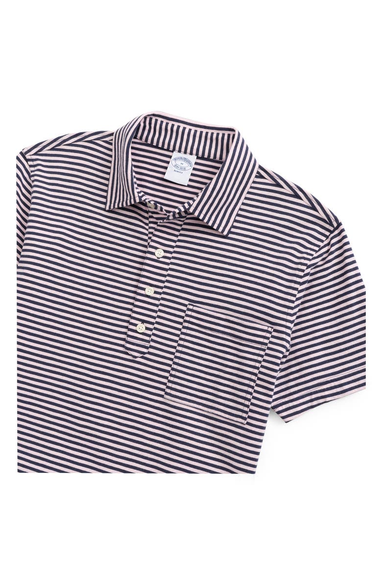 Brooks Brothers Men's Stripe Cotton Polo Shirt, Alternate, color, 