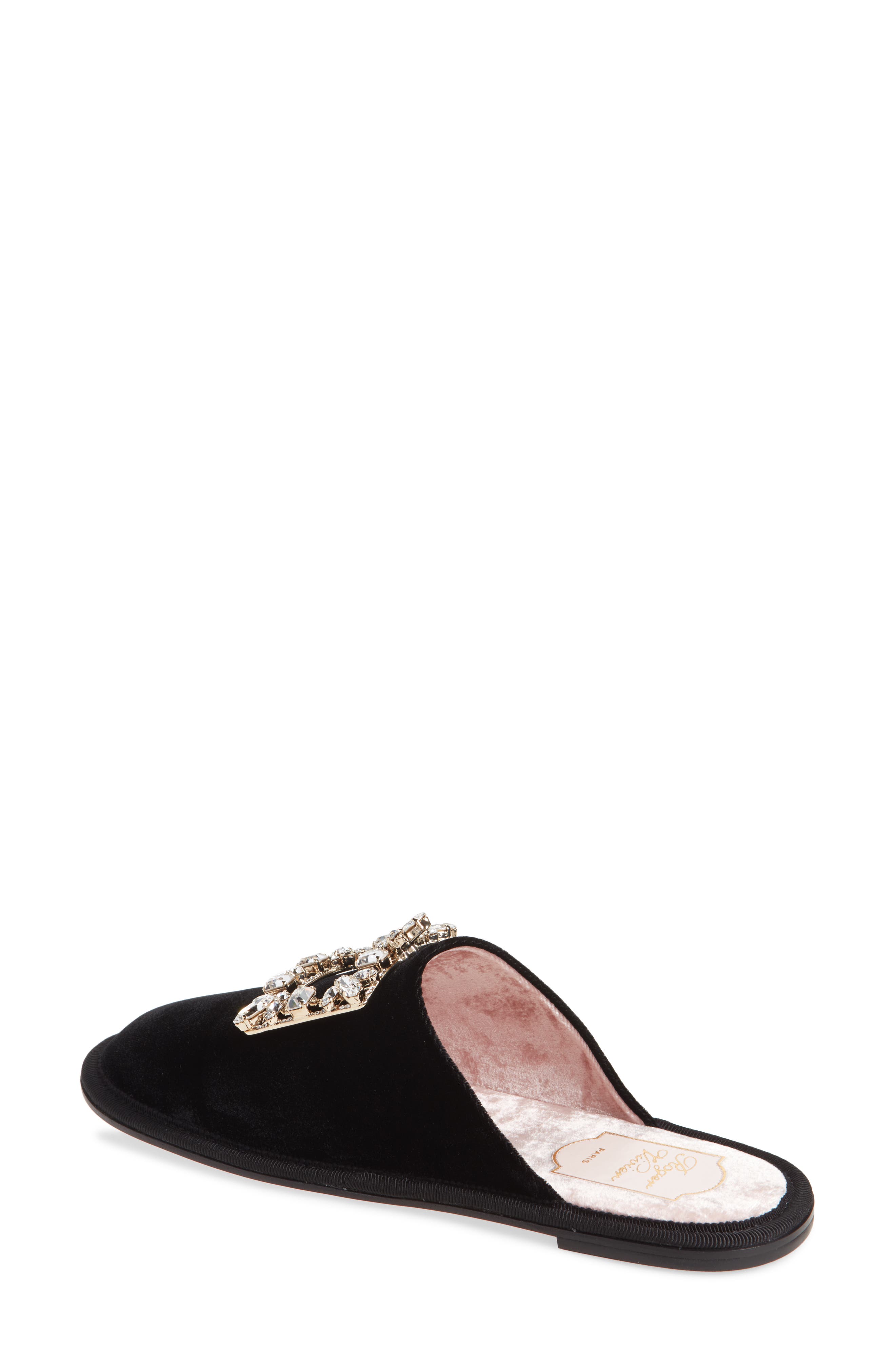 Roger Vivier Hotel Vivier Broche Crystal Buckle Mule, Alternate, color, 