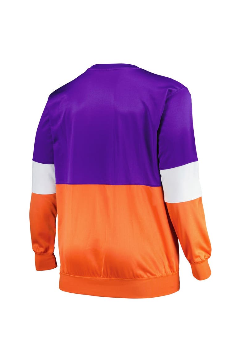Men's Fanatics Branded Purple/Orange Phoenix Suns Big & Tall Split Pullover Sweatshirt, Alternate, color, Purple