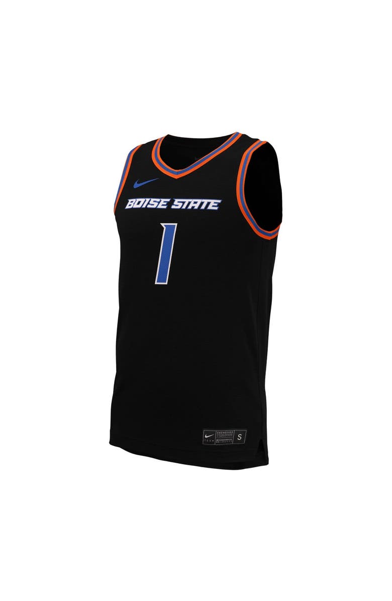 Nike Men's Nike #1 Black Boise State Broncos Replica Basketball Jersey, Alternate, color, Black
