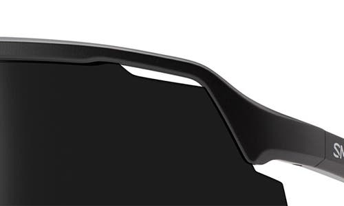 Smith Motive 74mm Chromapop™ Polarized Shield Sunglasses In Matte Black/chromapop Black