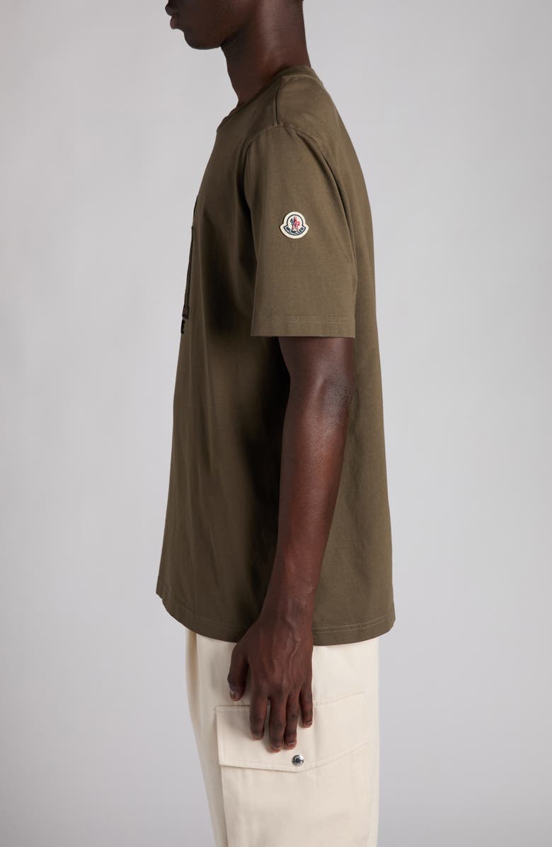 Moncler Logo Patch Cotton T-Shirt, Alternate, color, Kalamata