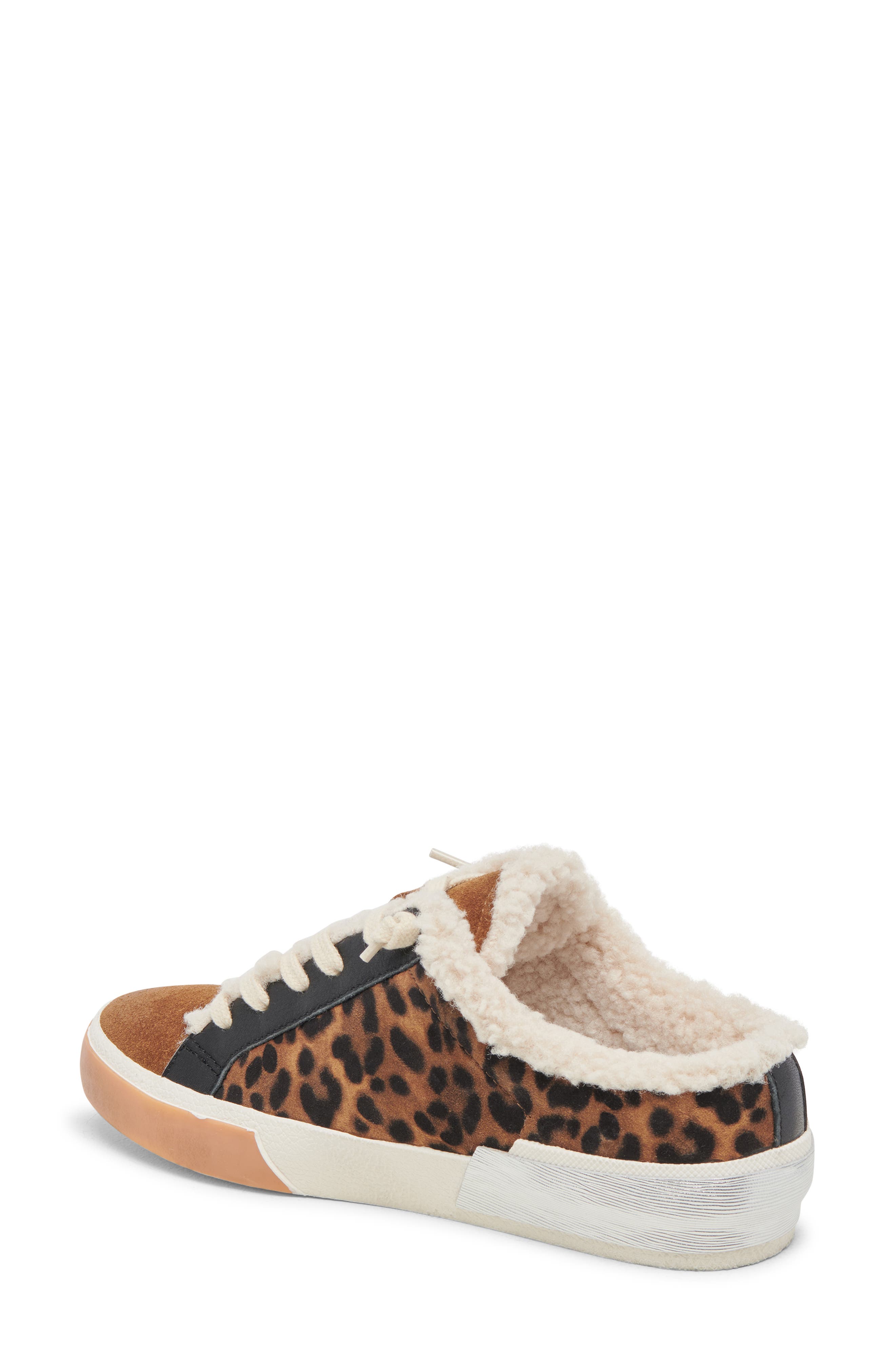 Dolce Vita Zantel Faux Shearling Lined Slip-On Sneaker, Alternate, color, Leopard Suede