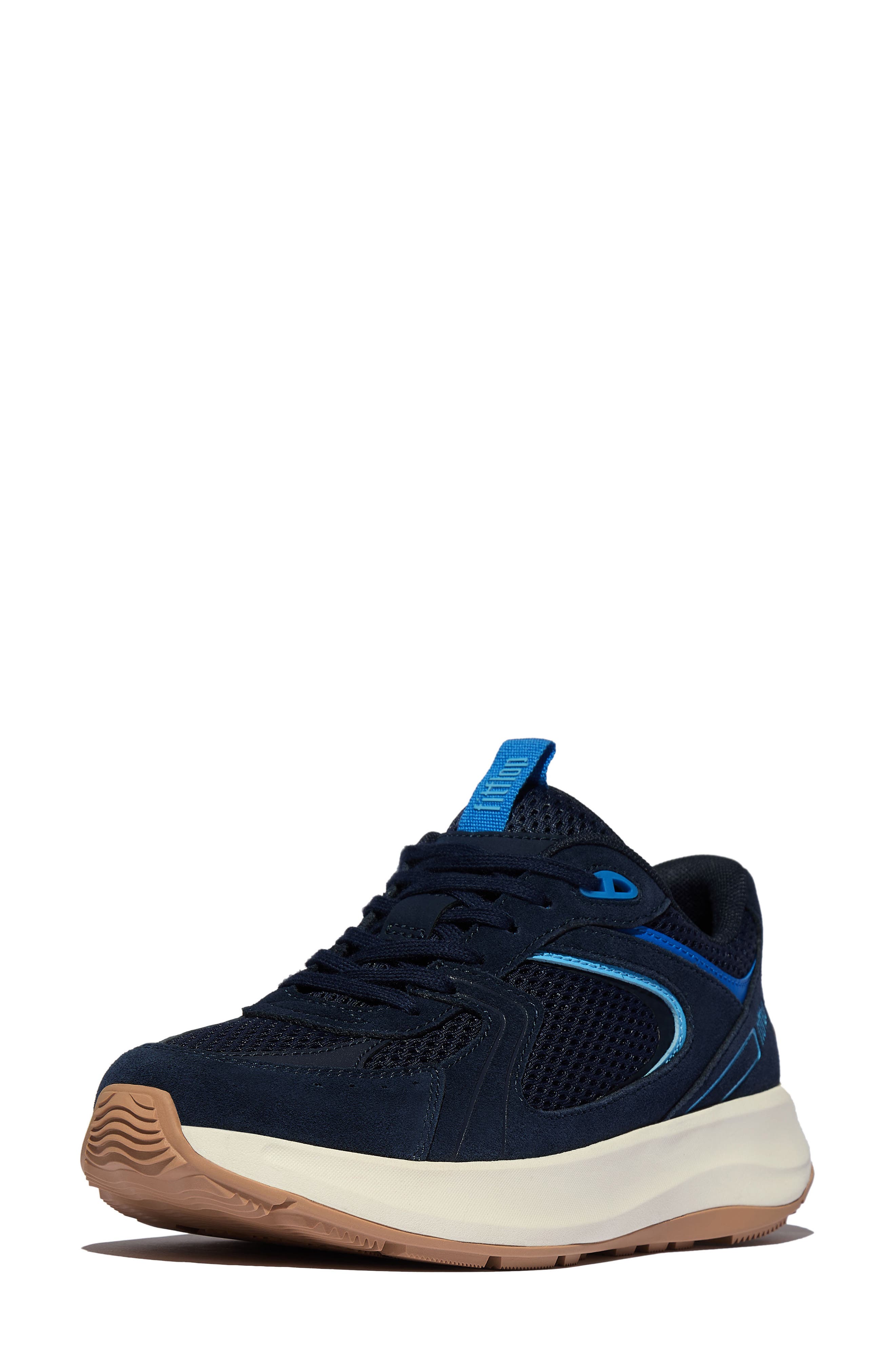 FitFlop F-Mode Flow Platform Sneaker, Alternate, color, Midnight Navy/Bondi Blue