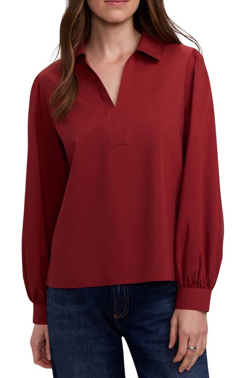 Alix Long Sleeve Popover Top