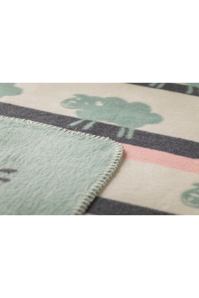 Mila Sheep Allover Baby Blanket, Alternate, color, Light Green