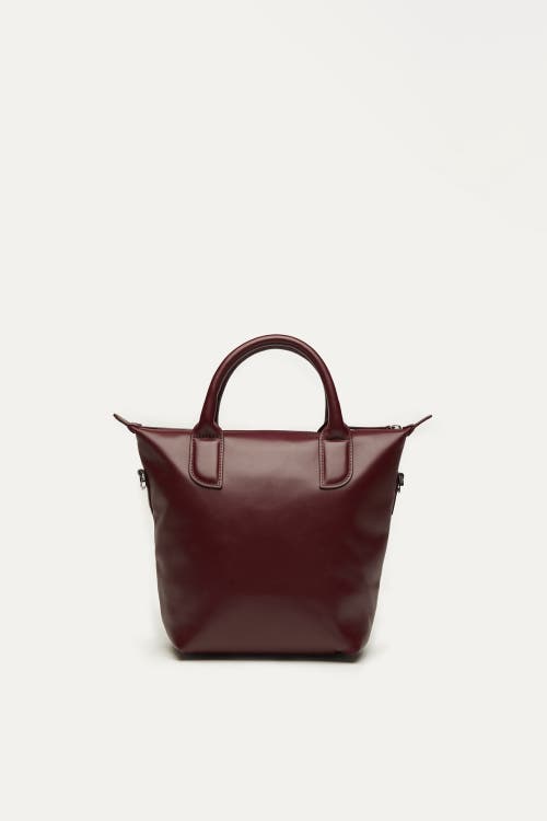 Want Les Essentiels De La Vie Want Les Essentiels Petit O'hare Smooth Leather Tote In Dark Cherry