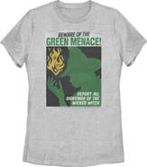 Wicked: For Good Women's Wicked For Good Elphaba Beware of the Green Menace Graphic T-Shirt