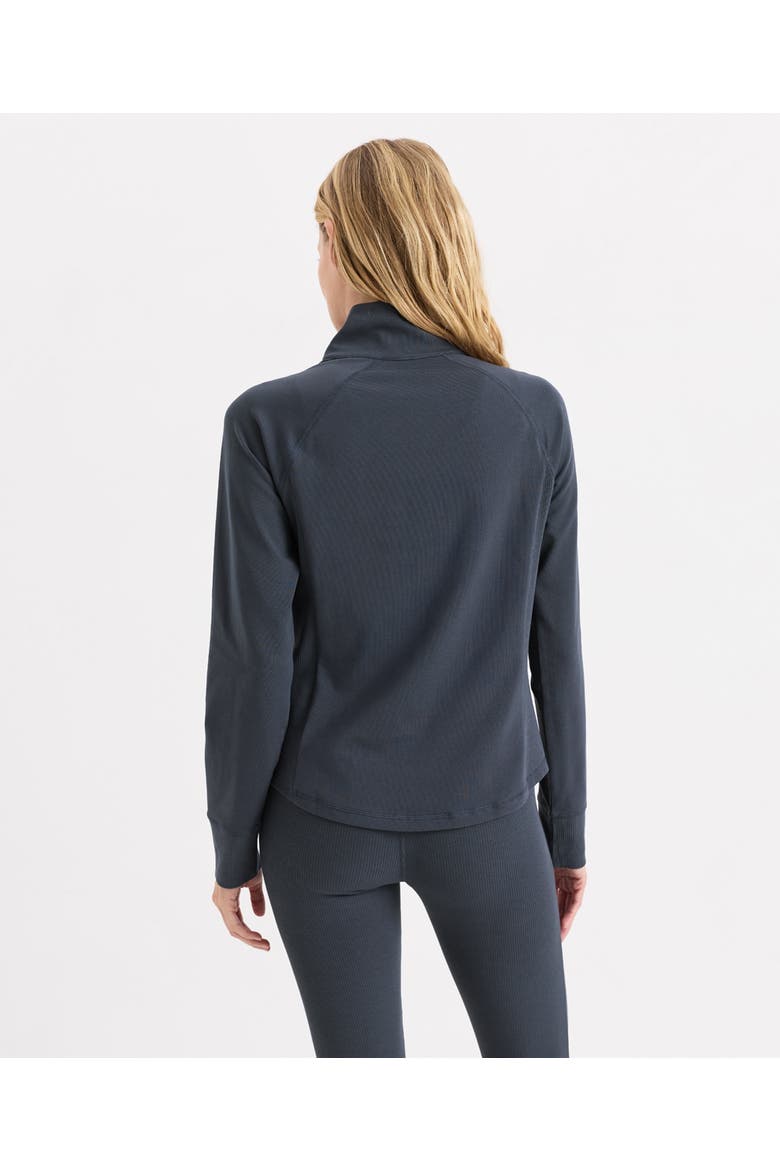 On The Go-To Slim Zip Up Jacket Made with Organic Cotton, Alternate, color, Steel Blue