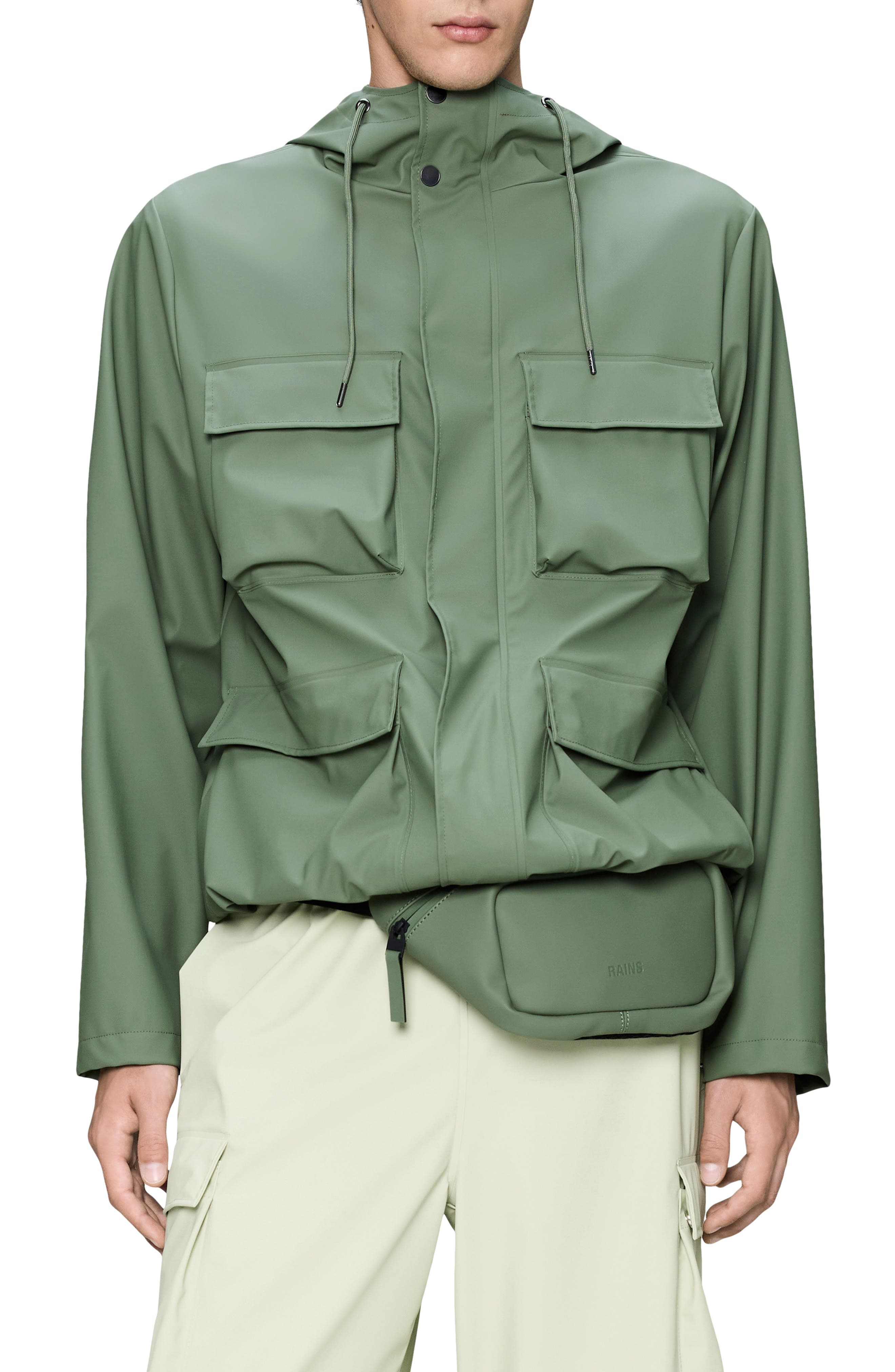 Waterproof Cargo Hooded Rain Jacket - image 3