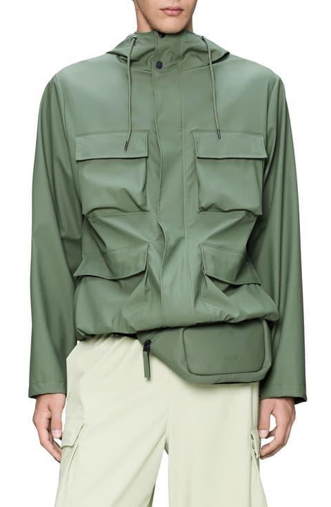 Waterproof Cargo Hooded Rain Jacket