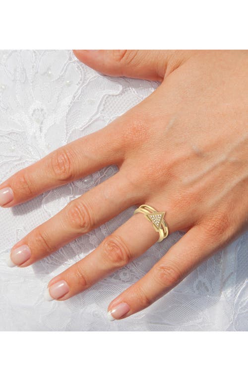 Luvmyjewelry Home On Point Diamond Ring In Gold