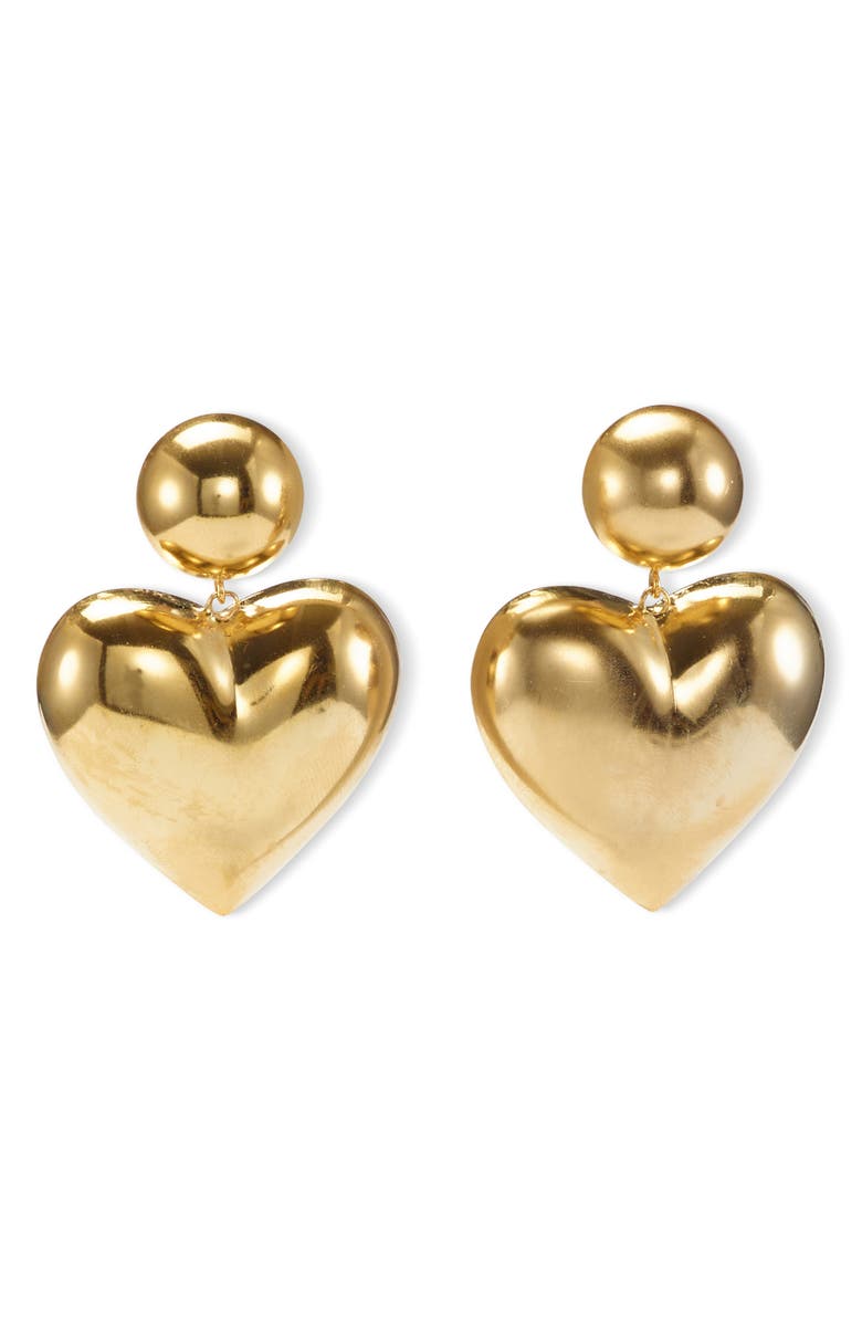 LELET NY Gigi Heart Drop Earrings, Main, color, Gold