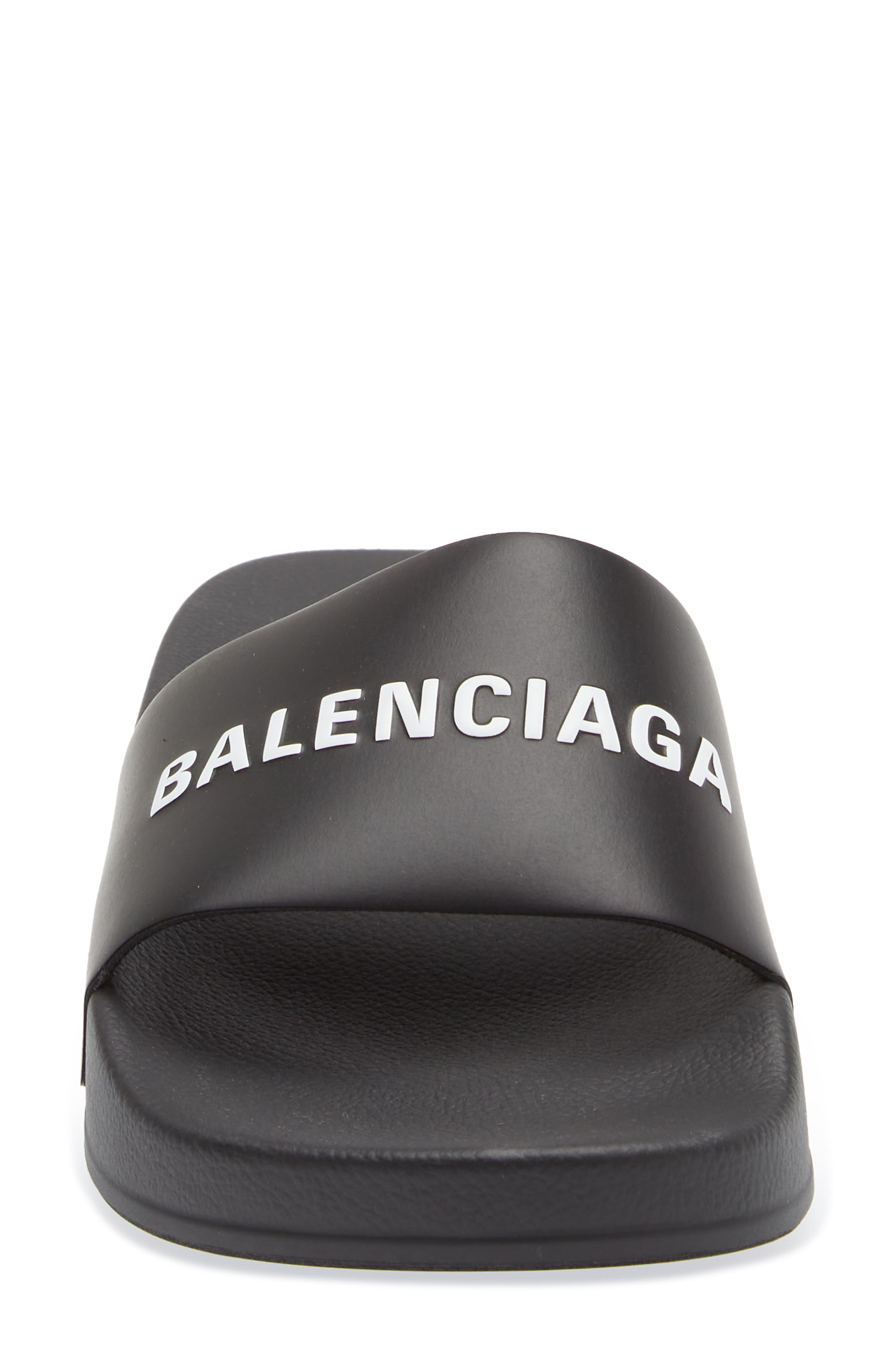 Balenciaga Kids' Logo Pool Slide Sandal, Alternate, color, 