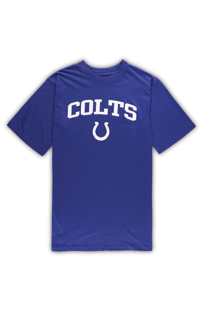 CONCEPTS SPORT Men's Concepts Sport Royal/Heather Gray Indianapolis Colts Big & Tall T-Shirt & Pants Sleep Set, Alternate, color, 