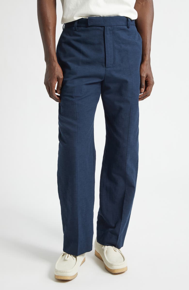 PALMES Cotton Trousers, Main, color, Navy