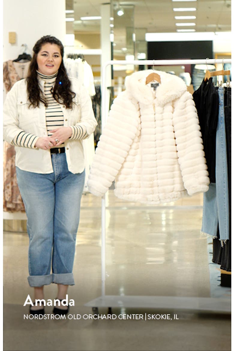Hooded Faux Fur Jacket video