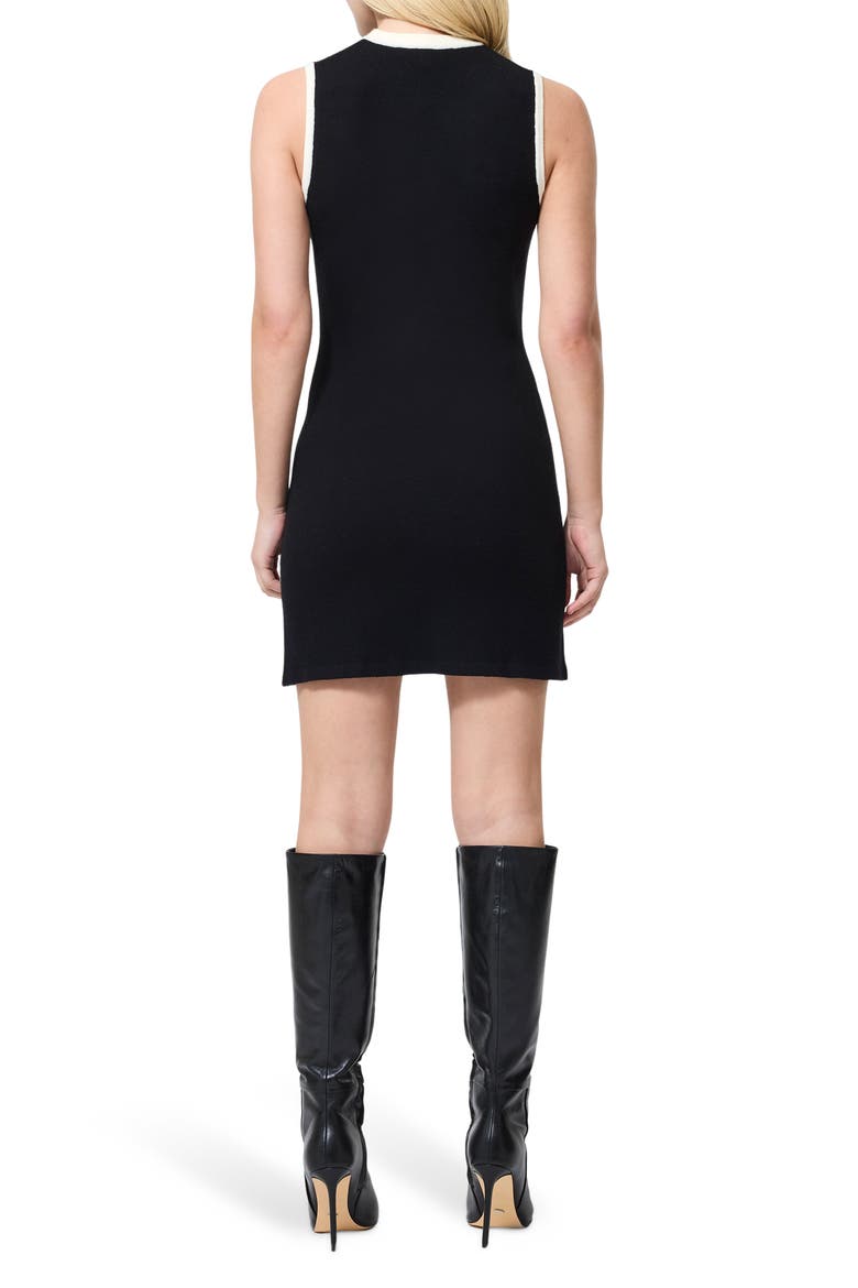 Knit Sheath Dress, Alternate, color, BLACK-CREAM
