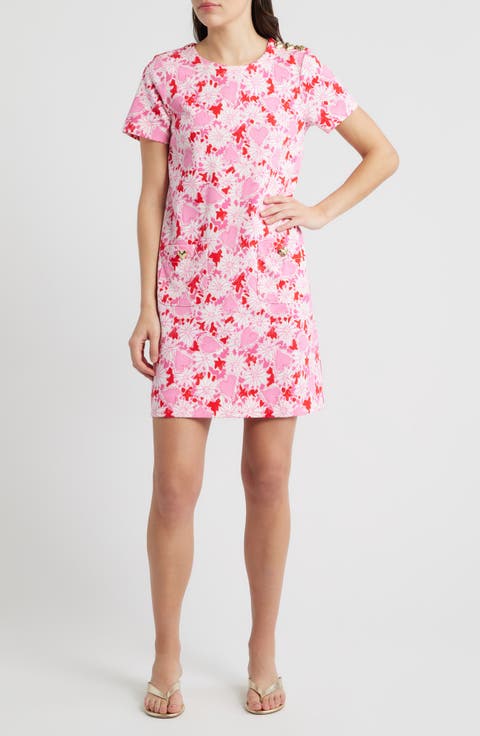 Mattison Floral Cotton Blend Shift Dress