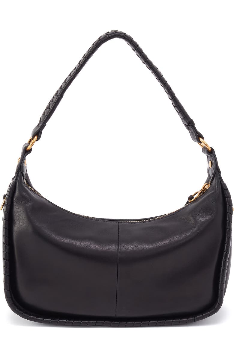 HOBO Mia Leather Crescent Hobo, Alternate, color, Black