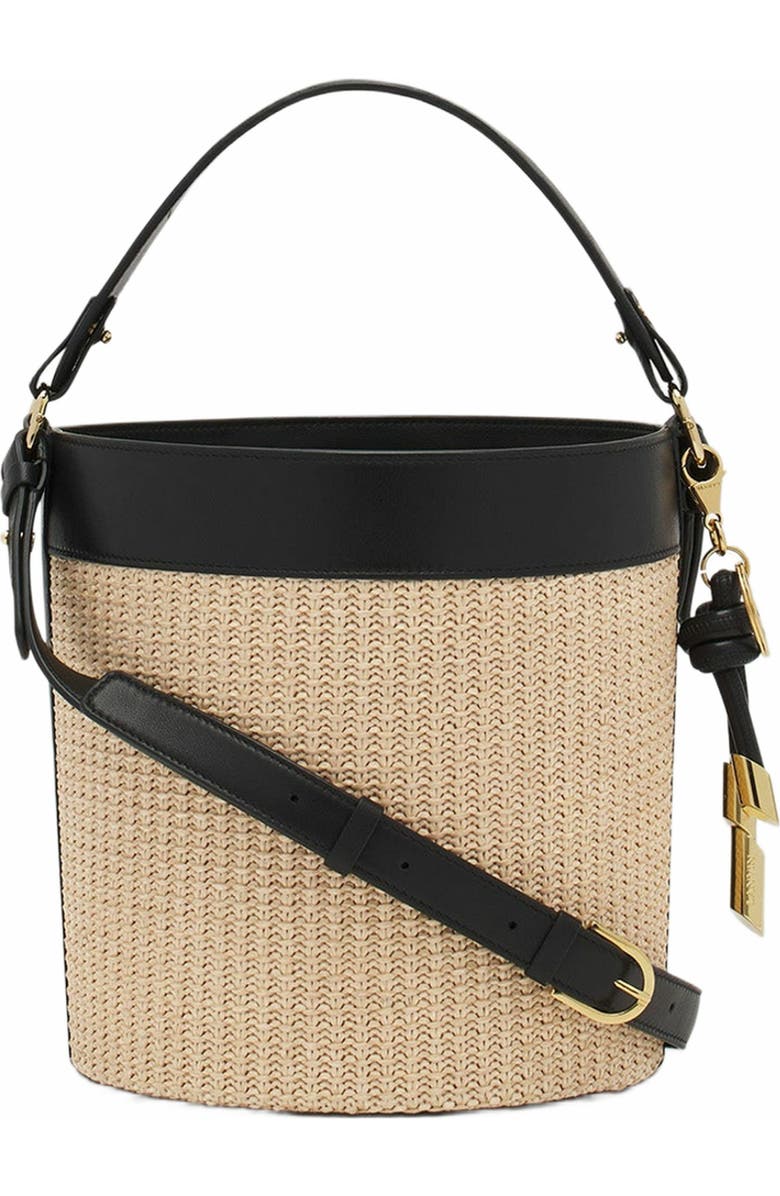 Lanvin Séquence Raffia Bucket Bag, Main, color,