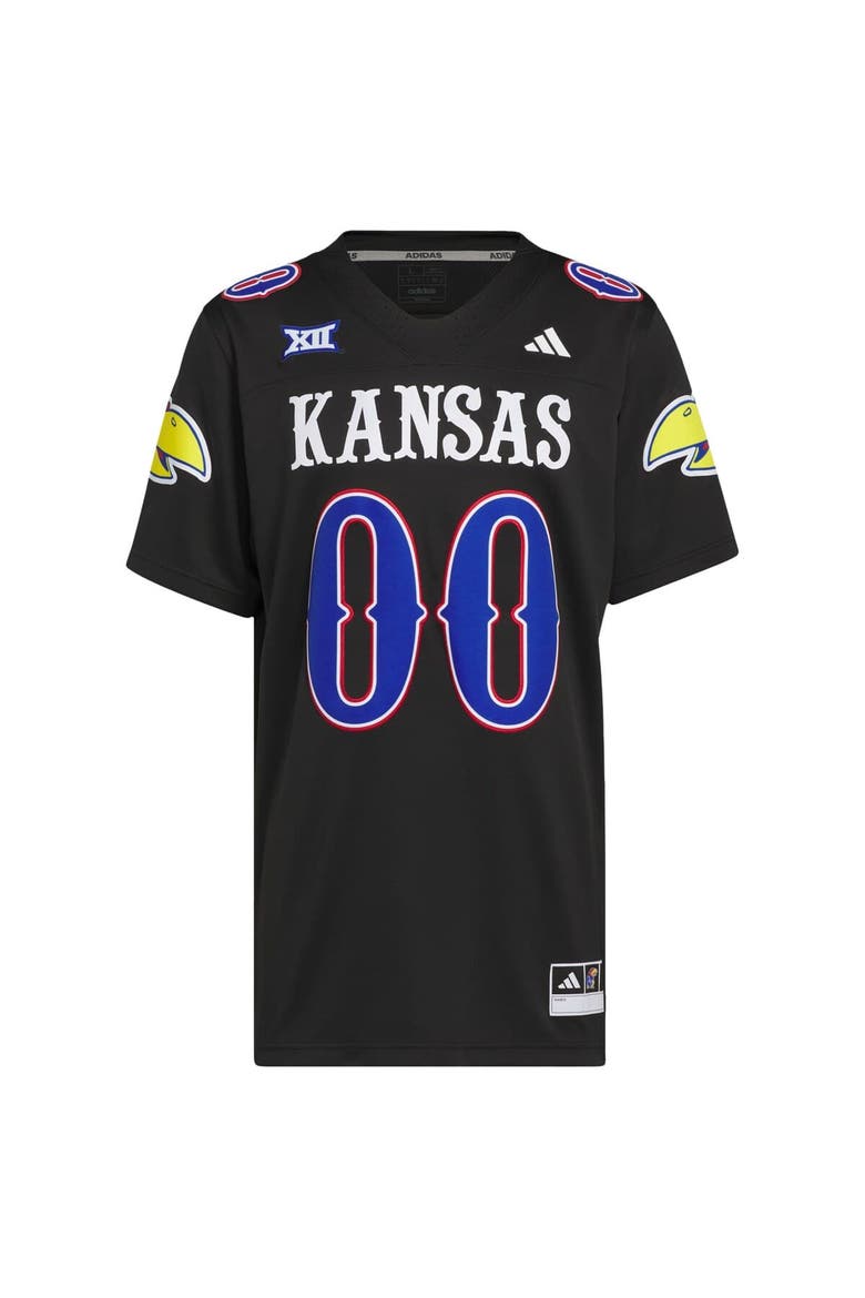 Men's adidas #00 Black Kansas Jayhawks Alternate Premier Jersey, Main, color, Black