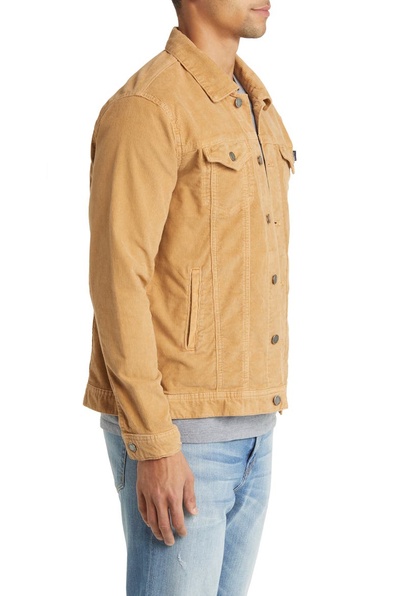 Stretch Corduroy Trucker Jacket, Alternate, color, BROWN