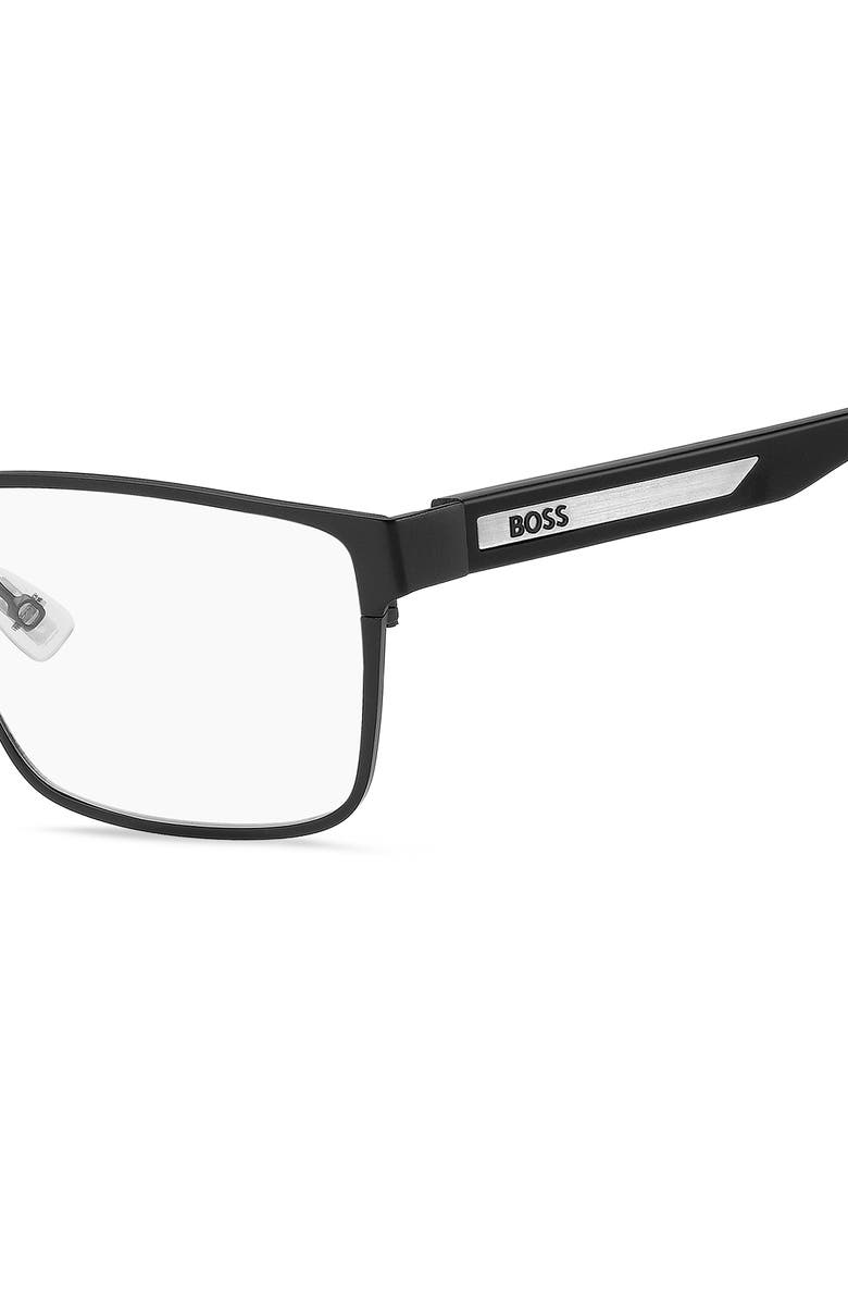 HUGO 57mm Rectangular Optical Glasses, Alternate, color, 