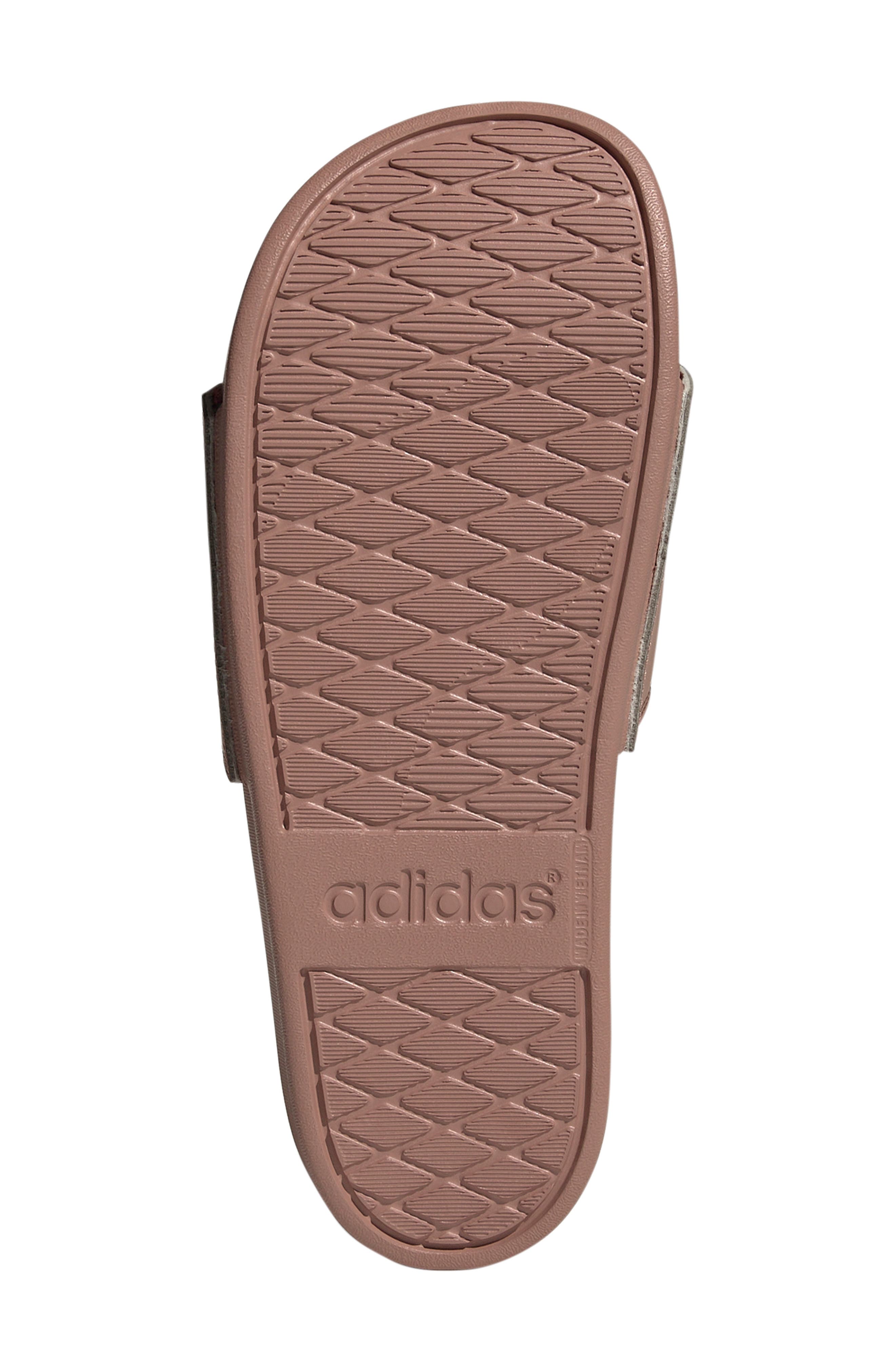 Adilette Comfort Slide Sandal, Alternate, color, WARM CLAY/ WHITE/ WARM CLAY