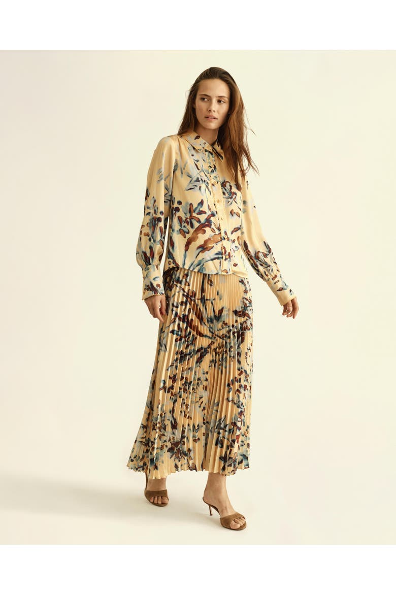 Lilliana Satin Printed Top, Main, color, Lake Bluff Floral