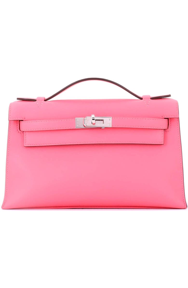 Pre-Owned Hermes Kelly Pochette Swift, Main, color, Rose Azalee