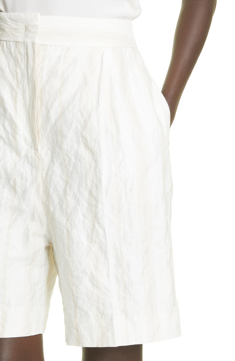 Fabiana Filippi Metallic Stripe Bermuda Shorts, Alternate, color, Ivory Stripe