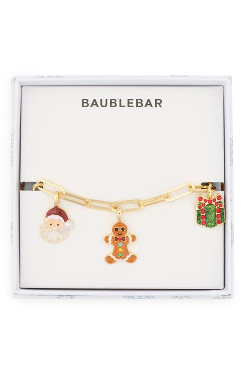 Baublebar Santa Charm Bracelet In Gold