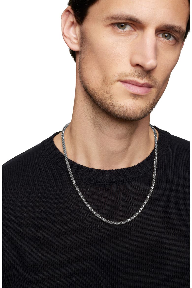Wheat Chain Necklace, Alternate, color, SILVER