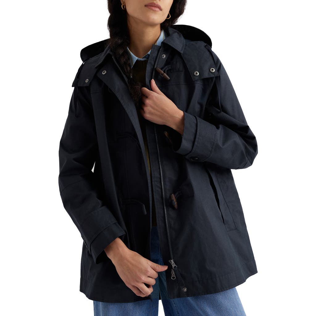 Seasalt Cornwall Sea Drift Waterproof Linen & Cotton Rain Coat In Inkwell