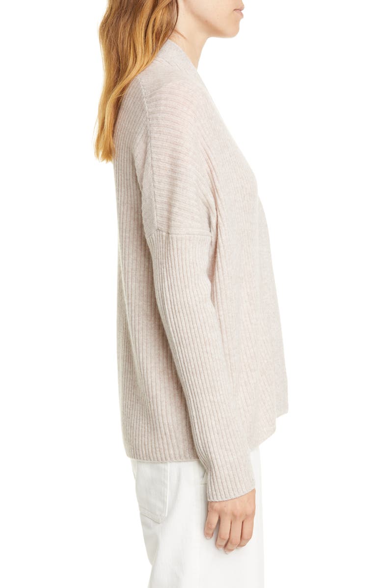 Vince Rib Wool & Cashmere Cardigan, Alternate, color, 
