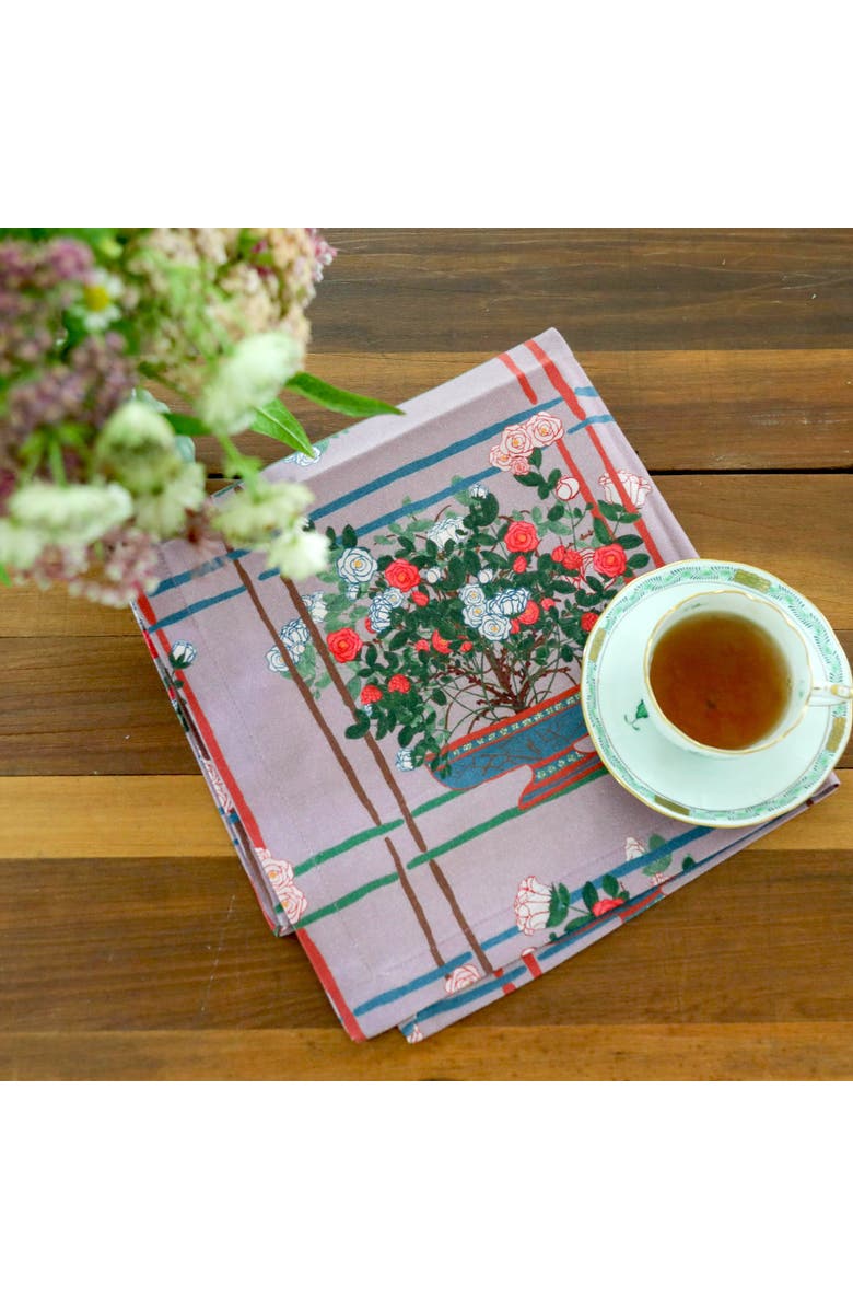 Sophie Williamson Design Napkins La Vie en Rose Offcut Version - Set of 6, Alternate, color, Pink