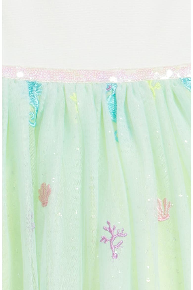 zunie mermaid dress Zunie Kids' Mermaid Dress In Aqua Multi