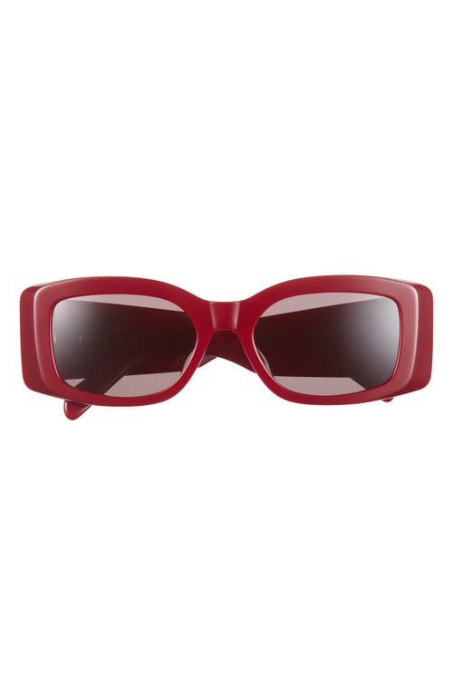 Celine Triomphe 53mm Rectangular Sunglasses In Red