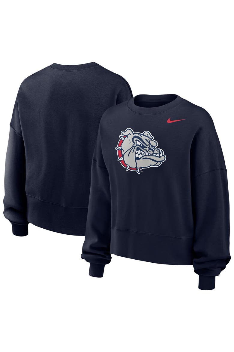 Women's Nike Navy Gonzaga Bulldogs Phoenix Fleece Pullover Sweatshirt, Main, color, Navy