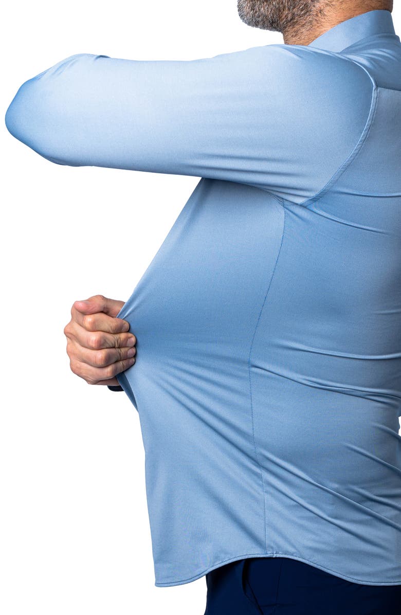 Maceoo Einstein Stretchblotter Blue Button-Up Shirt, Alternate, color, Blue