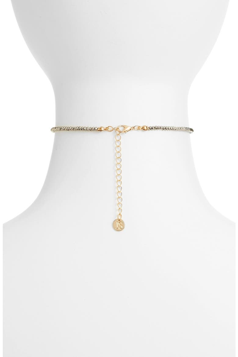 Selene Choker, Alternate, color, GOLD/ HEMATITE/ CLEAR