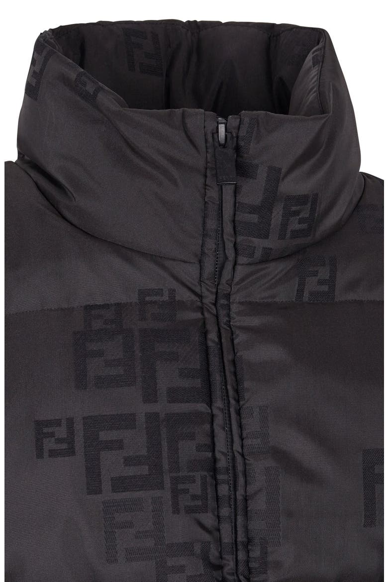 Logo Down Puffer Vest, Alternate, color, BLACK
