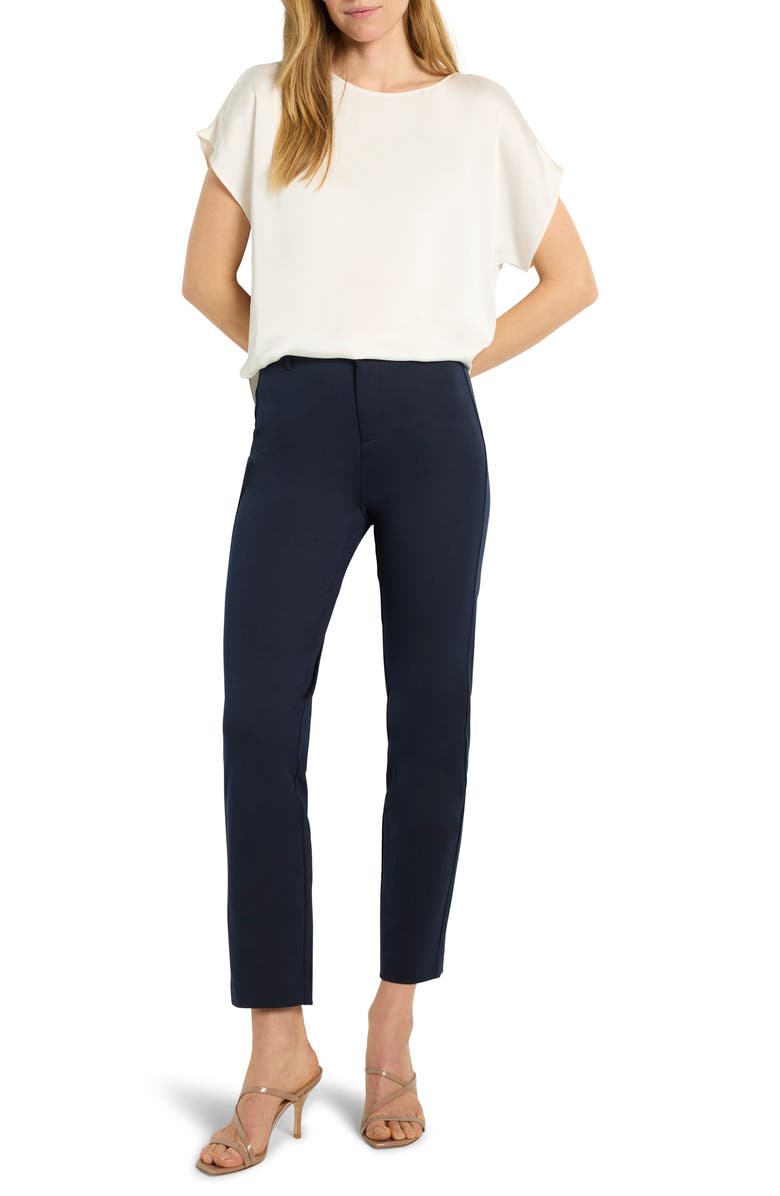 NIC+ZOE Copley Stretch Cotton Blend Pants, Alternate, color, Dark Indigo